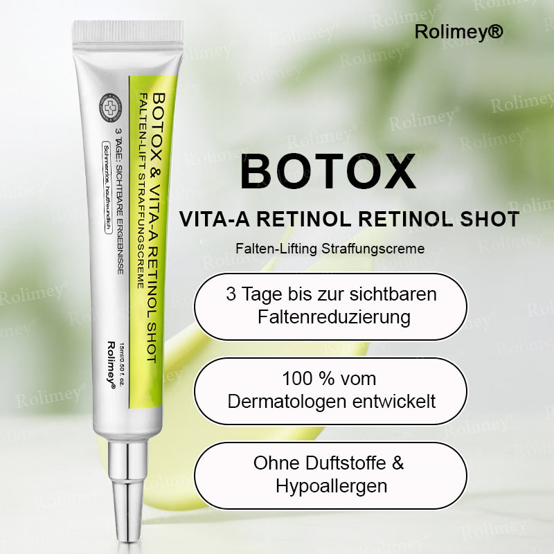 💫💫🍀Jetzt jugendliche Haut zurückgewinnen 💫Rolimey® Botox & Vita-A Retinol Shot Falten-Lift Straffungscreme👩‍🔬LETZTER TAG – 70 % RABATT