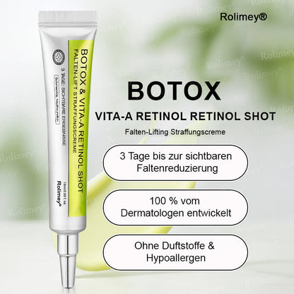 💫💫🍀Jetzt jugendliche Haut zurückgewinnen 💫Rolimey® Botox & Vita-A Retinol Shot Falten-Lift Straffungscreme👩‍🔬LETZTER TAG – 70 % RABATT