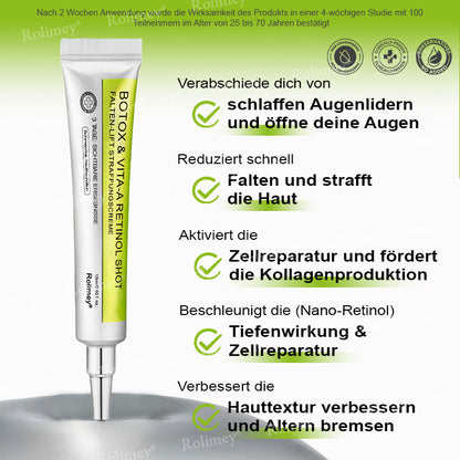 💫💫🍀Jetzt jugendliche Haut zurückgewinnen 💫Rolimey® Botox & Vita-A Retinol Shot Falten-Lift Straffungscreme👩‍🔬LETZTER TAG – 70 % RABATT
