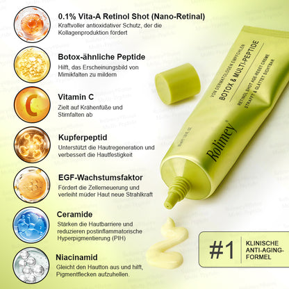 💧🍃🌟Rolimey® Multi-Peptid Retinol Shot Anti-Aging Faltenlifting-Creme