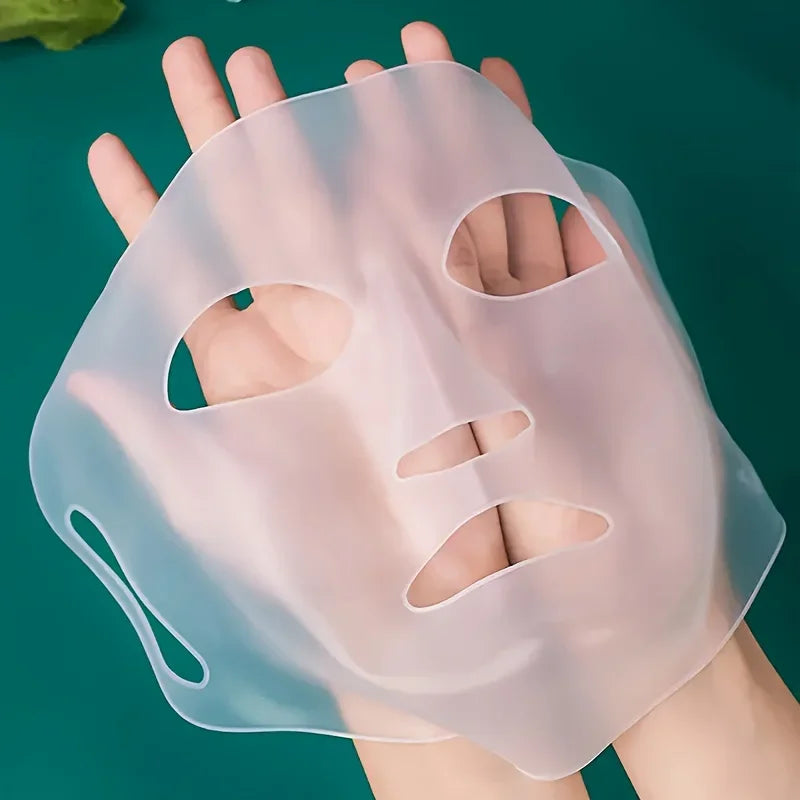 3D Silikon Gesichtsmaske Frauen Hautpflege feuchtigkeitsspendende Lifting Straffung Anti-Falten wiederverwendbare Gel-Blatt-Maske Gesichts-Hautpflege-Tool