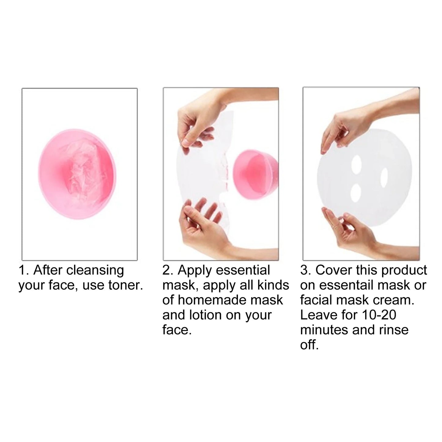 100pcs Gesichtsmaske DIY Konservierungsfilm Einweg verhindern Verdunstung Feuchtigkeit Retention Gesichtsmaske eingewickelt Papier