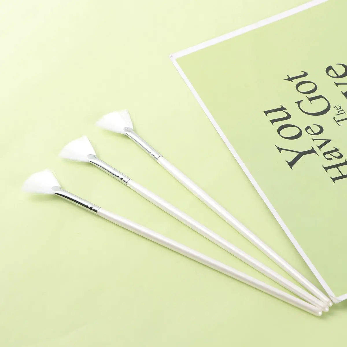 3 Pcs Form für DIY Hautpflege Maske Diy Bürsten Fan Form Maske Bürsten Gesichtsbehandlungen Skincare glatte Abdeckung Beauty Tools