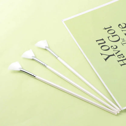 3 Pcs Form für DIY Hautpflege Maske Diy Bürsten Fan Form Maske Bürsten Gesichtsbehandlungen Skincare glatte Abdeckung Beauty Tools