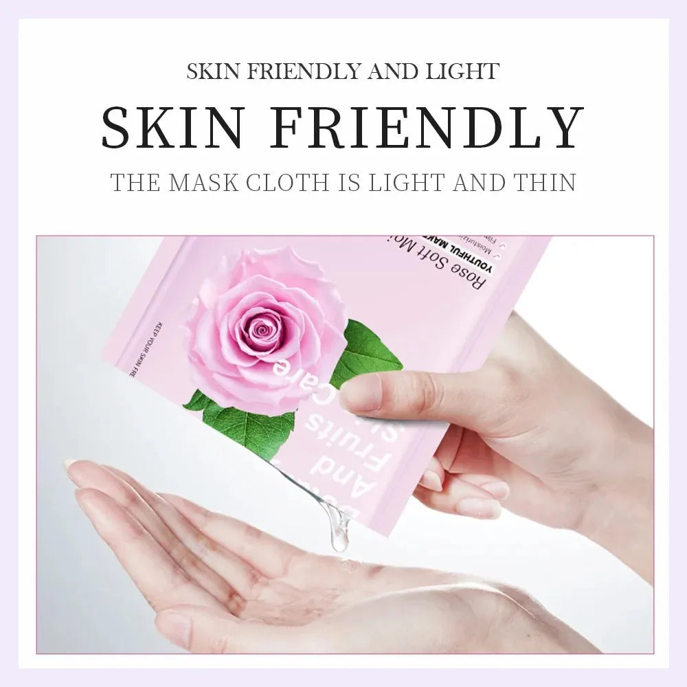 8pcs natürliche Pflanze Gesichtsmaske Schönheit Hautpflege Gesichtsmasken feuchtigkeitsspendende Straffung feuchtigkeitsspendende Gesichtsmaske Gesichtspflege Koreanische Kosmetik