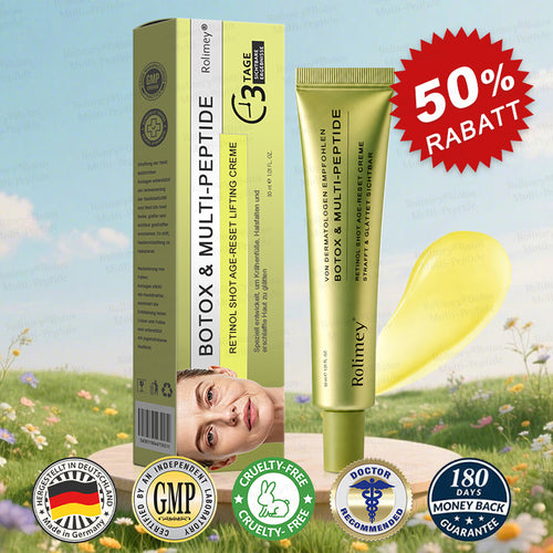 💧🍃🌟Rolimey® Multi-Peptid Retinol Shot Anti-Aging Faltenlifting-Creme